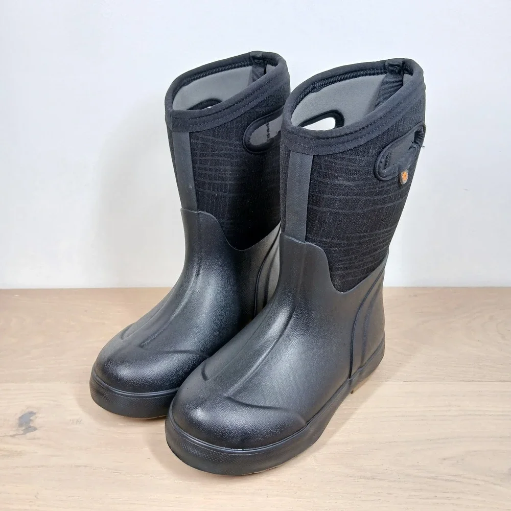 Bogs Classic II Clogs Boots Youth 3 Black Waterproof Insulated Rain Winter